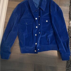 Blue button up jacket